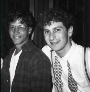 Tony and Jason at Trinity, circa 1991. Friends... with hair.